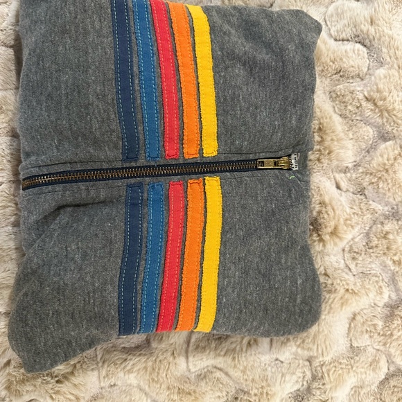 Aviator Nation 5-Stripe Hoodie Heather Grey Sz XS Womens - Picture 4 of 7